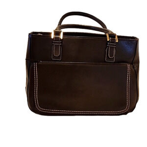 Charles Jourdan Paris hand bag dark brown
